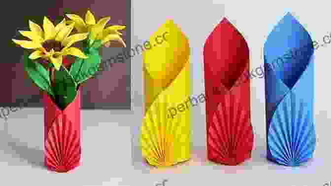A Bouquet Of Paper Flowers In A Vase Origami Ikebana: Create Lifelike Paper Flower Arrangements: Includes Origami With 38 Projects And Downloadable Video Instructions