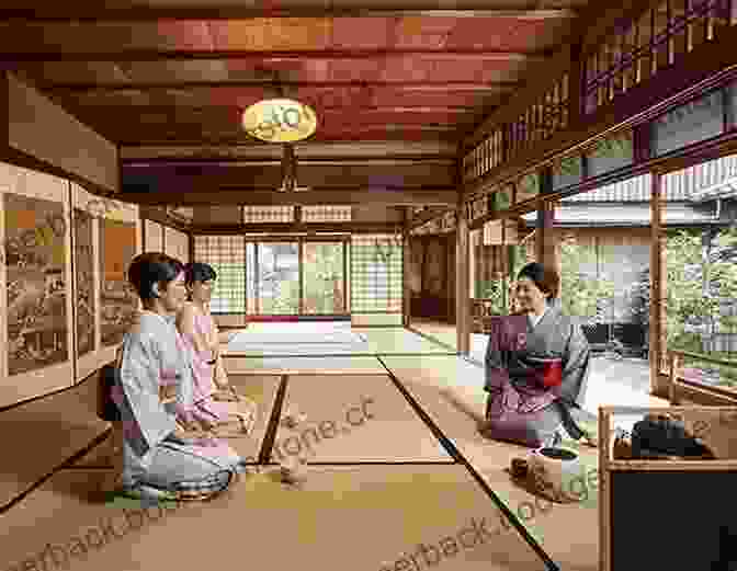 A Group Of Geisha Sitting In A Traditional Teahouse. Geisha: The Secret History Of A Vanishing World