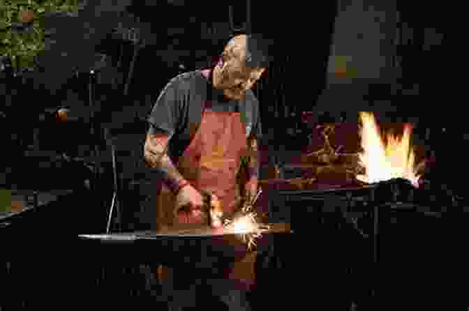 A Player Character In A Blacksmith's Workshop, Hammering Away At A Piece Of Metal On An Anvil, Surrounded By Various Tools And Materials. Renaissance (Alpha Rome 5): LitRPG