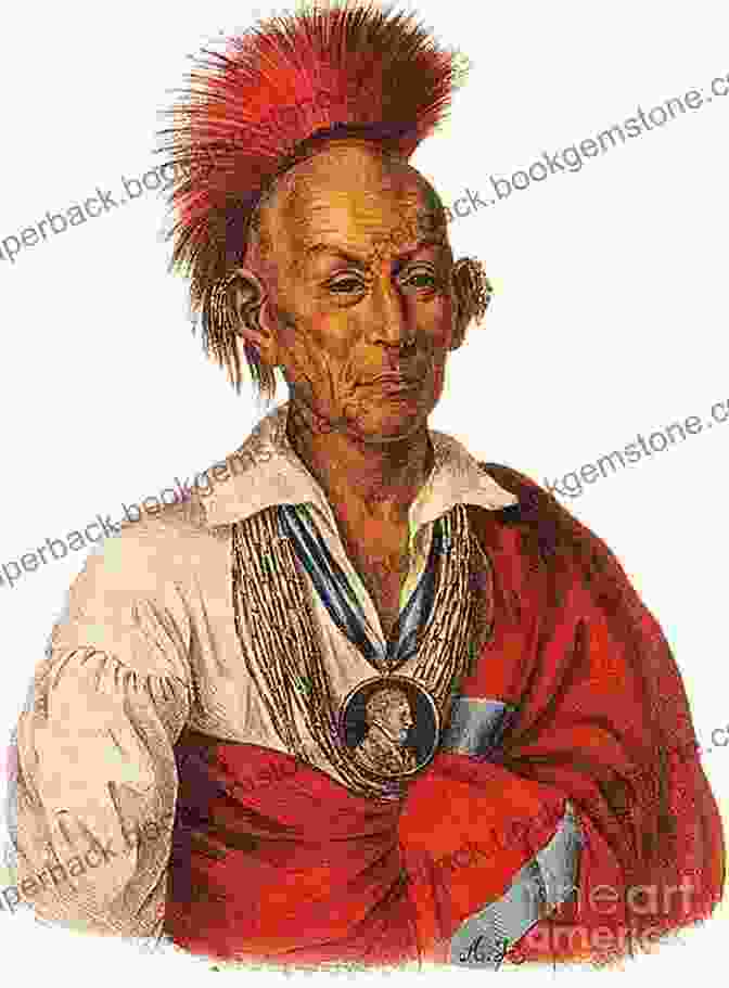 A Portrait Of Black Hawk, A Sauk War Chief Who Led His People In A Series Of Wars Against The United States Government In The 19th Century. Great Indian Chief Of The West Or Life And Adventures Of Black Hawk