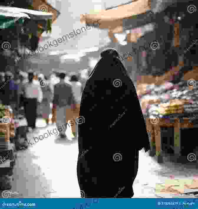 A Saudi Arabian Woman Wearing A Traditional Abaya, Walking Through A Market. Crossing The Kingdom: Portraits Of Saudi Arabia