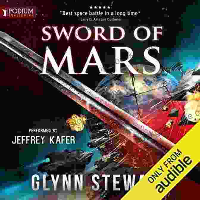 Book Cover Of Sword Of Mars Starship Mage With A Spaceship Flying Over A Martian Landscape Sword Of Mars (Starship S Mage 7)