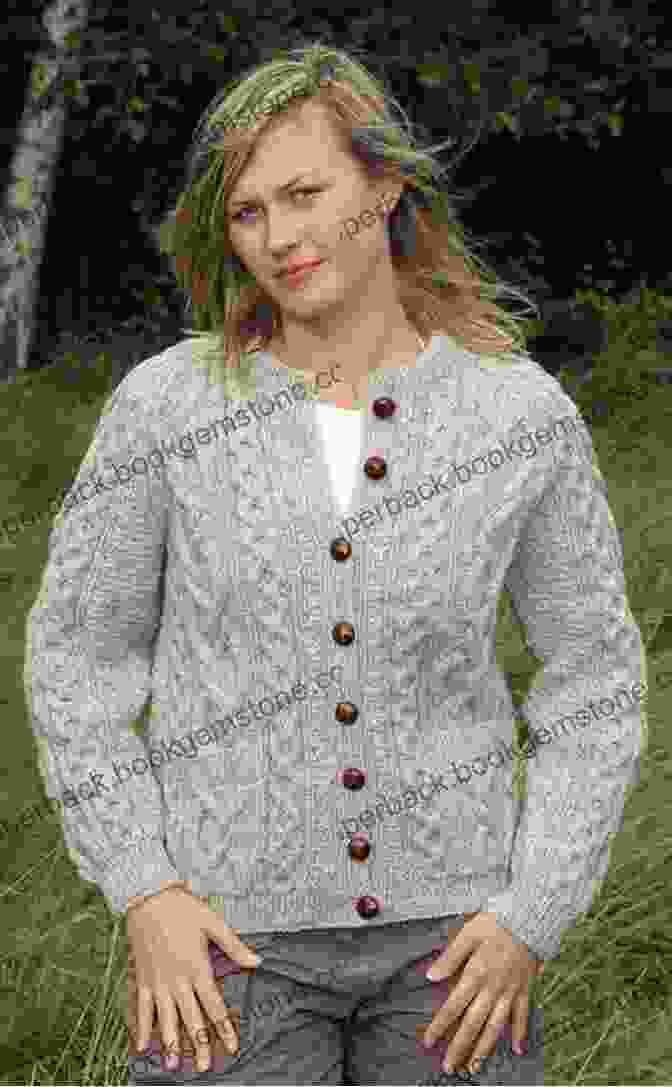 Crochet Nordic Cable Cardigan With Geometric Patterns And Button Closure Celtic Cable Crochet: 18 Crochet Patterns For Modern Cabled Garments Accessories