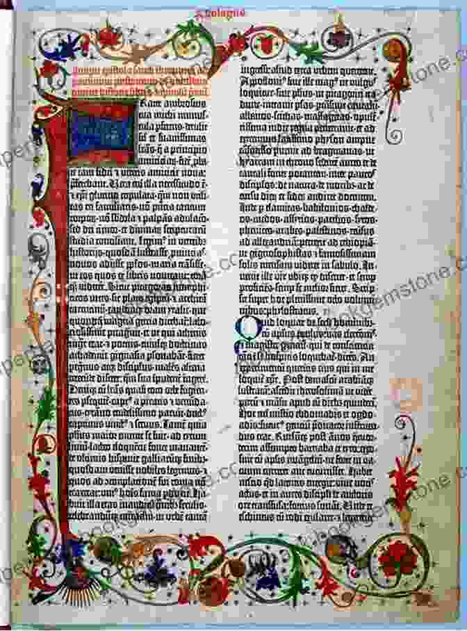 Gutenberg Bible Open To A Page With Black Letter Type Typographic Design: Form And Communication